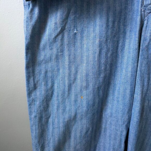 Vintage Big Mac Men's Blue Striped Denim Jacket - Picture 10 of 15